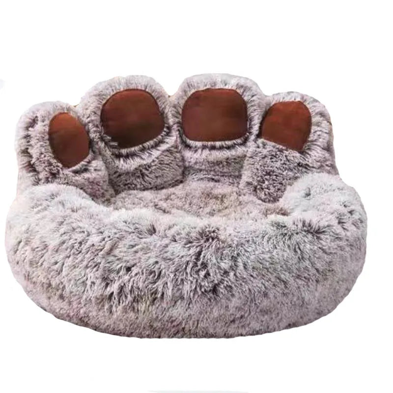 Iron Paw Fluffy Round Pet Bed