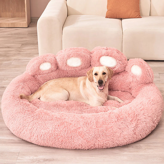 Iron Paw Fluffy Round Pet Bed