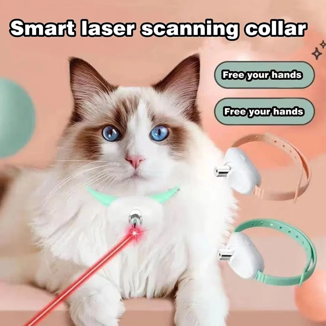 Rechargeable Automatic Laser Cat Collar — Hands-Free Play