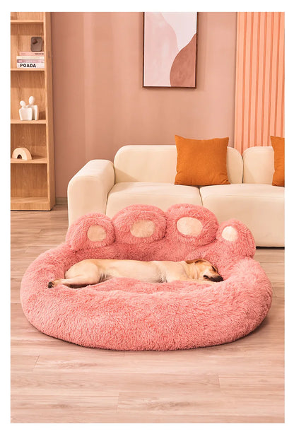 Iron Paw Fluffy Round Pet Bed