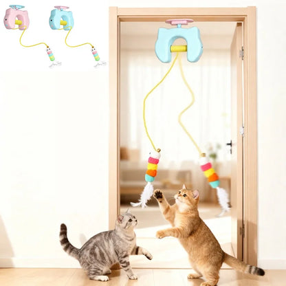 Electric Auto-Swing Cat Toy — Interactive Feather Teaser