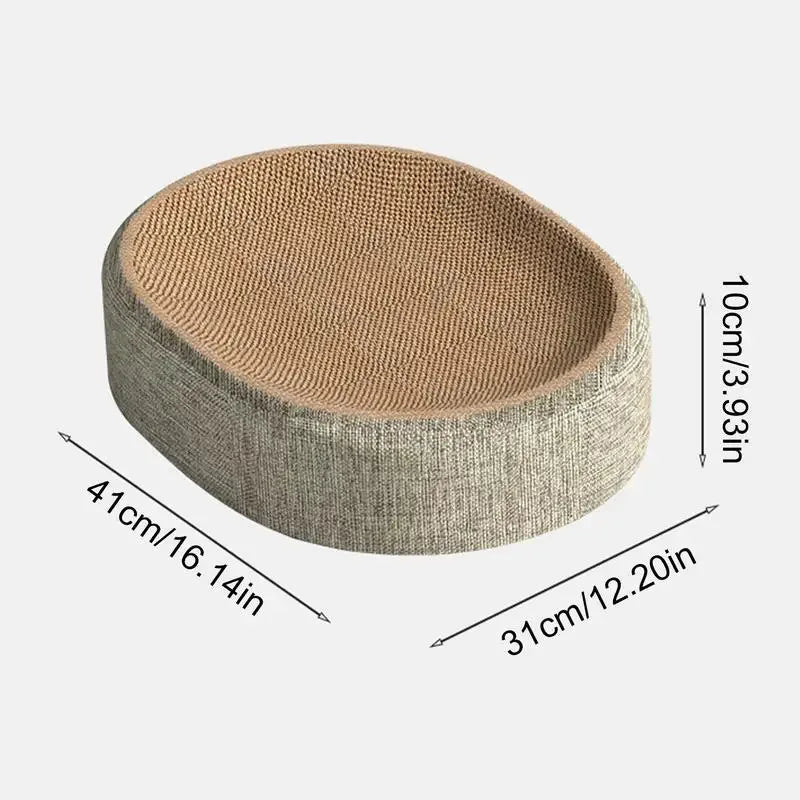 2-in-1 Sisal Cat Scratcher Bed — Furniture-Saving Lounger