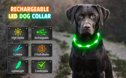 Iron Paw USB Rechargeable LED Safety Collar