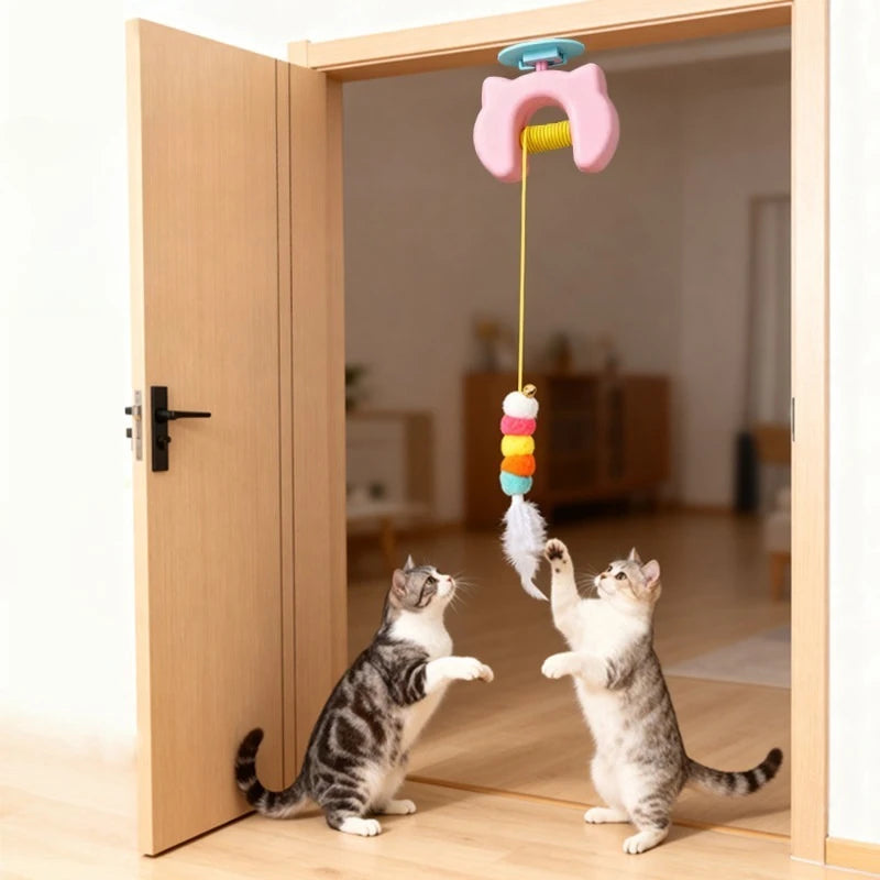 Electric Auto-Swing Cat Toy — Interactive Feather Teaser