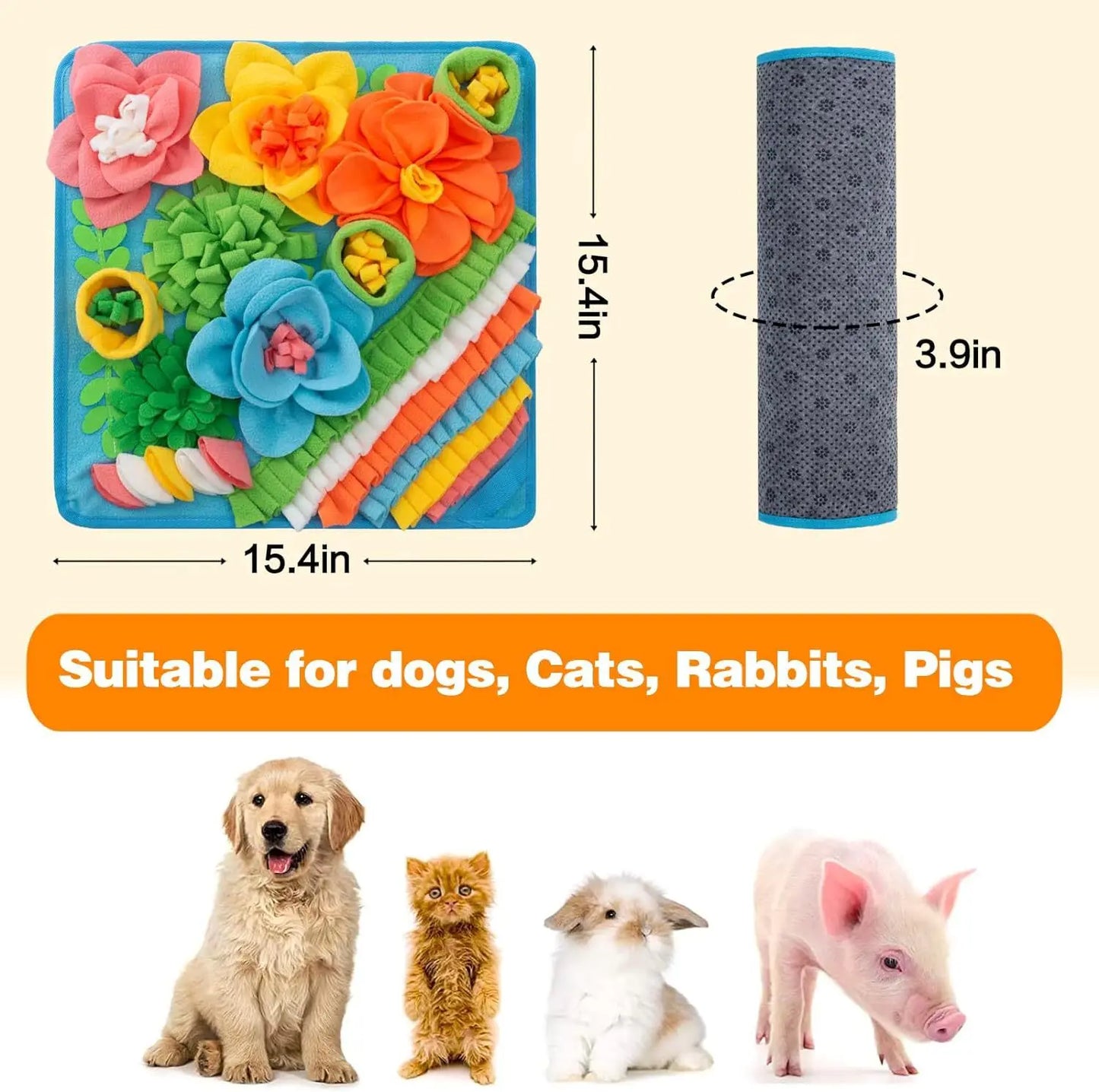 Iron Paw Large Snuffle Mat — Anti-Boredom Foraging Blanket