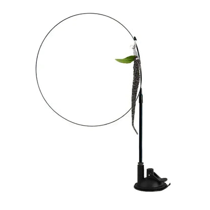 Simulation Bird Cat Teaser Wand — Interactive Feather Toy with Bell