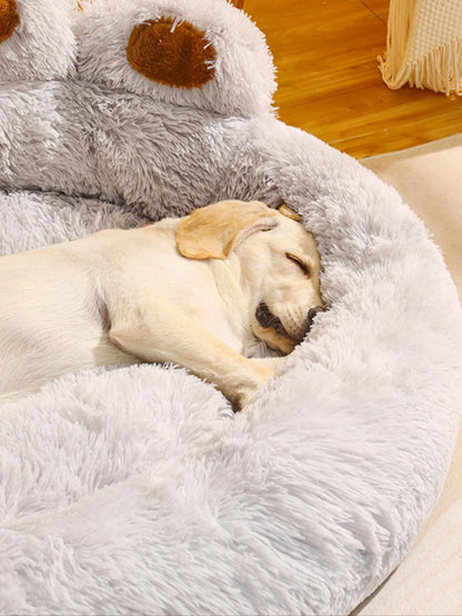 Iron Paw Fluffy Round Pet Bed