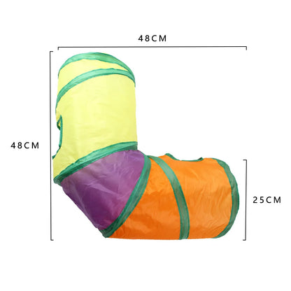 Foldable Crinkle Cat Tunnel — Multi-Way Play Tube