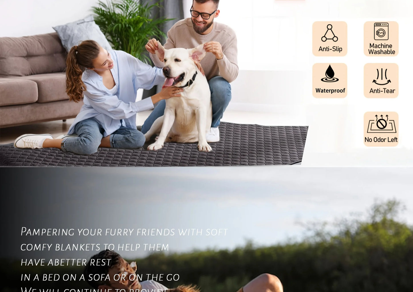Iron Paw Waterproof Pet Blanket and Furniture Cover