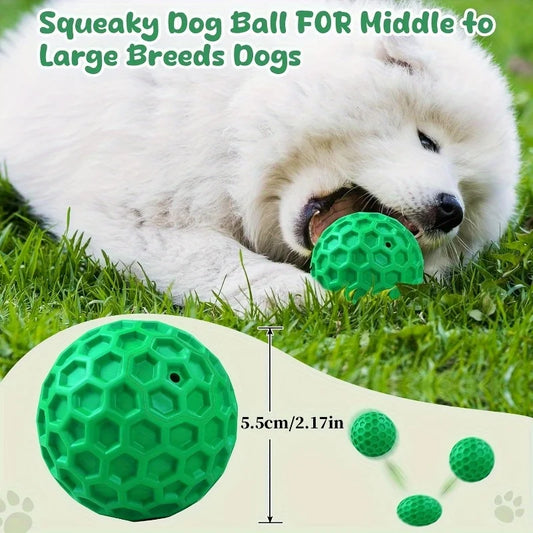 Iron Paw Fetch Ball - Beef Flavor Squeaky Ball for Aggressive Chewers