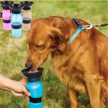Portable Pet Water Bottle — Travel Drinking Bowl