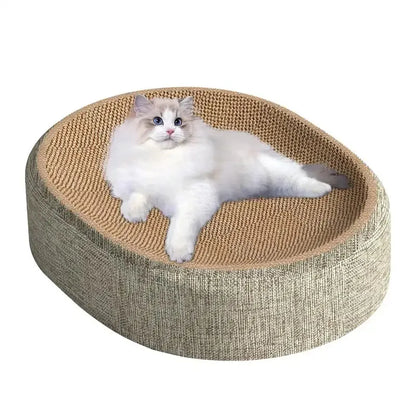 2-in-1 Sisal Cat Scratcher Bed — Furniture-Saving Lounger
