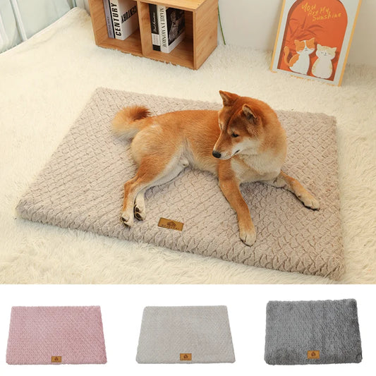 Iron Paw 3D Foam Pet Bed with Removable Faux Fur Cover