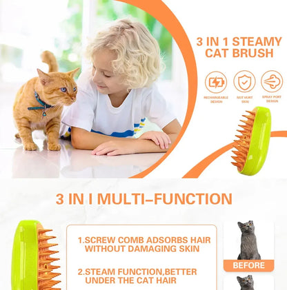 Iron Paw 3-in-1 Electric Steam Grooming Brush