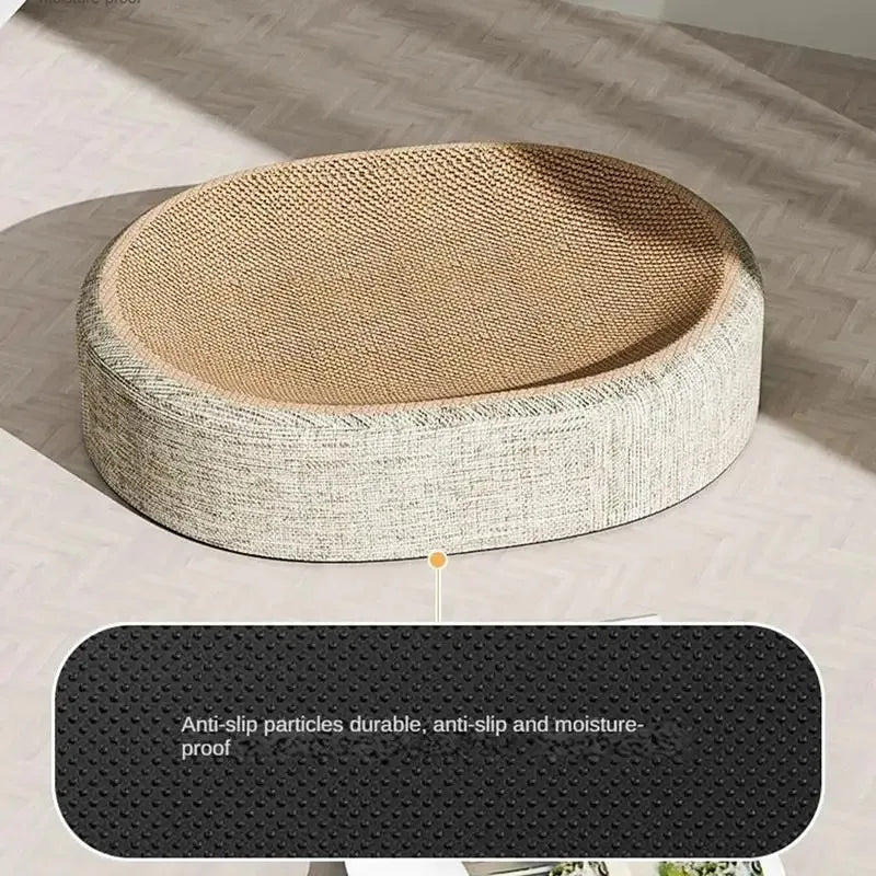 2-in-1 Sisal Cat Scratcher Bed — Furniture-Saving Lounger