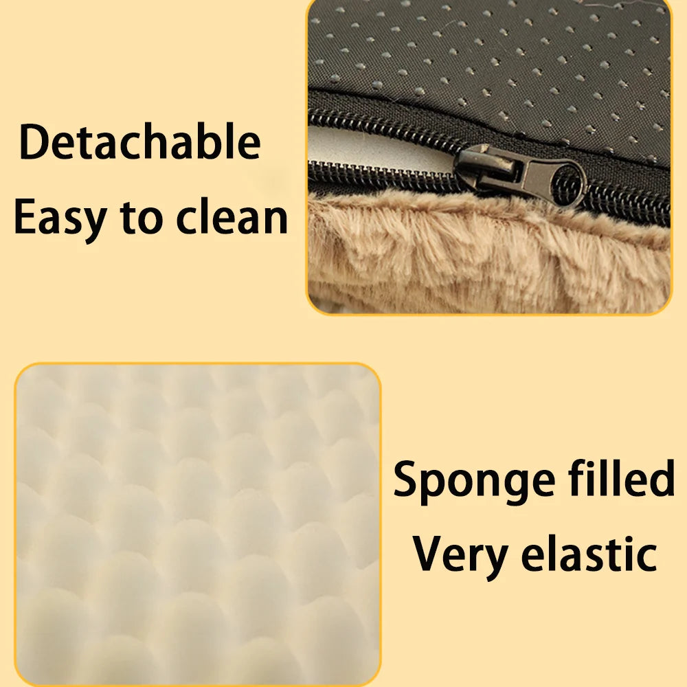 Iron Paw 3D Foam Pet Bed with Removable Faux Fur Cover