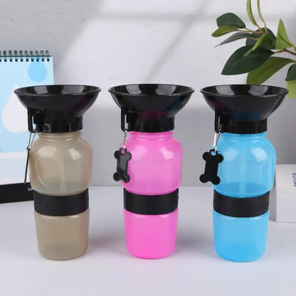 Portable Pet Water Bottle — Travel Drinking Bowl