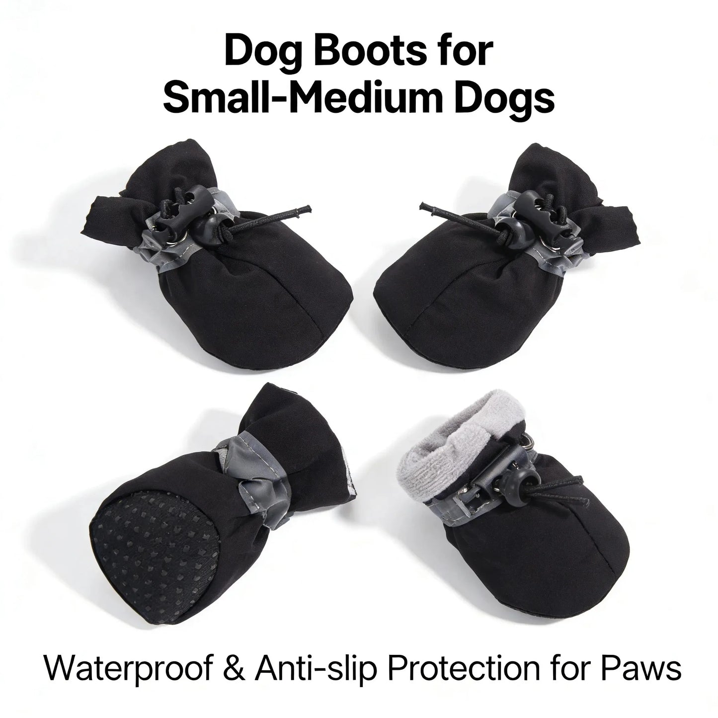 Waterproof Anti-Slip Puppy Shoes — Small Dog Boots