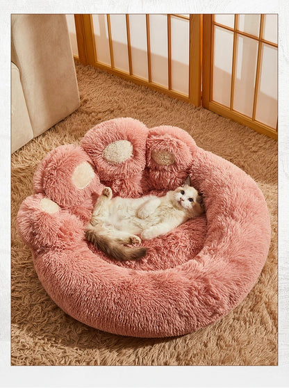 Iron Paw Fluffy Round Pet Bed