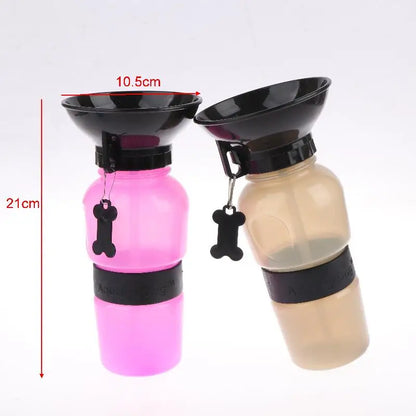 Portable Pet Water Bottle — Travel Drinking Bowl