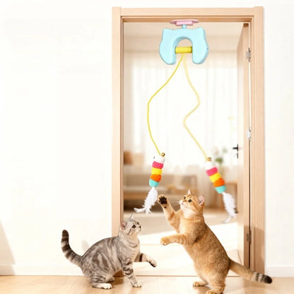 Electric Auto-Swing Cat Toy — Interactive Feather Teaser