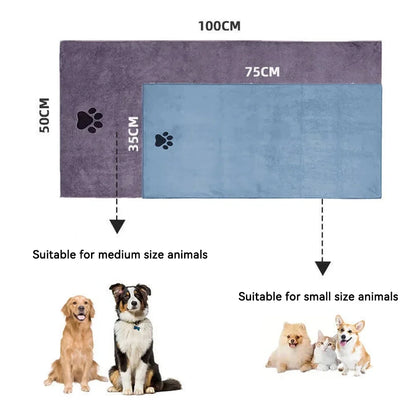 Iron Paw Super Absorbent Microfiber Pet Towel