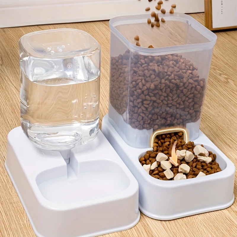 Automatic Gravity Pet Feeder & Water Bowl Set