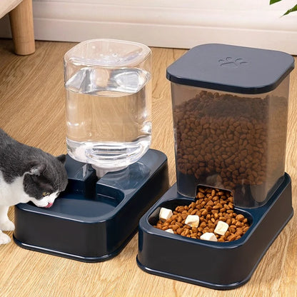 Automatic Gravity Pet Feeder & Water Bowl Set