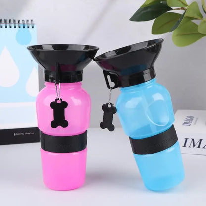 Portable Pet Water Bottle — Travel Drinking Bowl