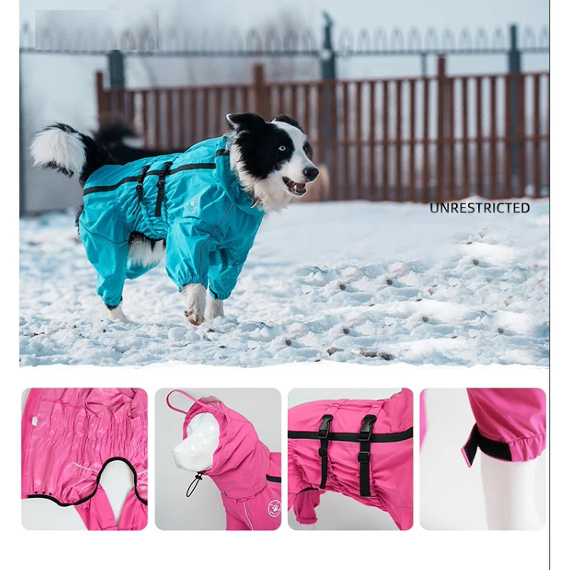 Iron Paw Waterproof Reflective Dog Raincoat