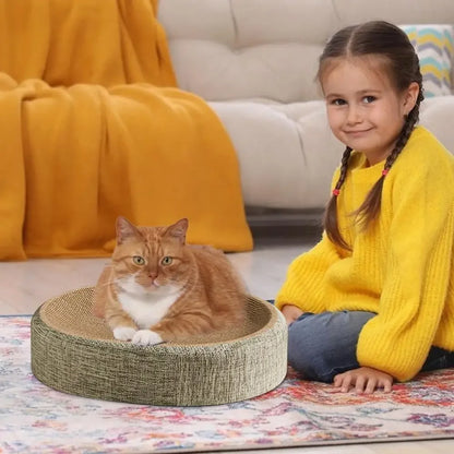 2-in-1 Sisal Cat Scratcher Bed — Furniture-Saving Lounger