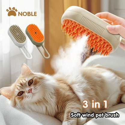 Iron Paw 3-in-1 Electric Steam Grooming Brush — Retractable Handle
