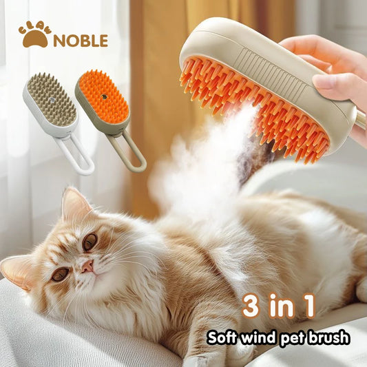 Iron Paw 3-in-1 Electric Steam Grooming Brush — Retractable Handle