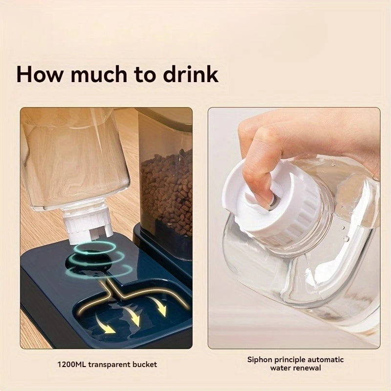 Automatic Gravity Pet Feeder & Water Bowl Set
