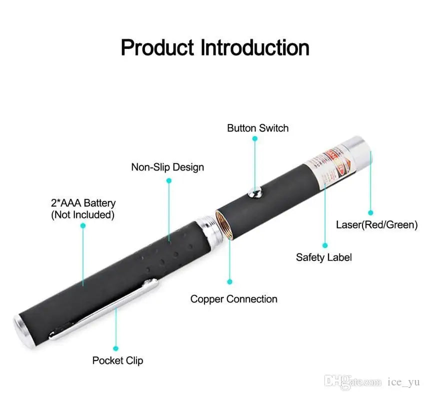 2-in-1 LED Laser Pointer — Cat Chase Toy & Flashlight