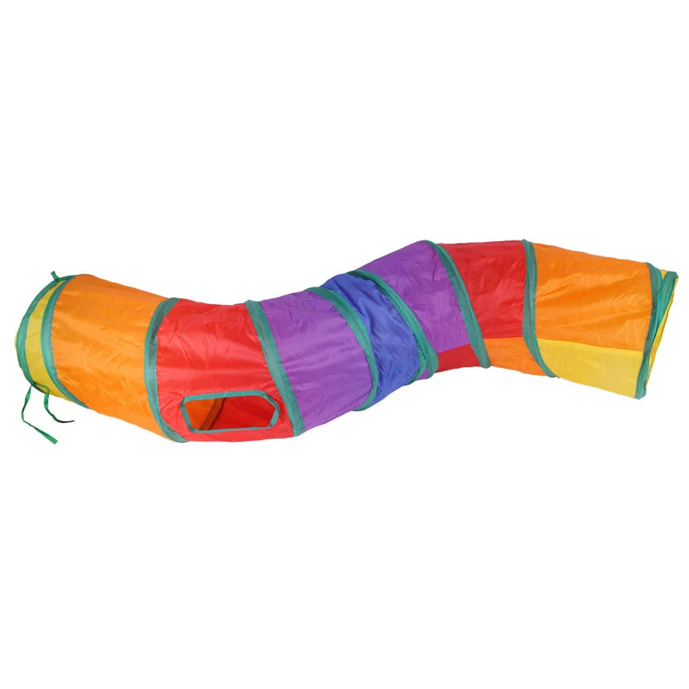 Foldable Crinkle Cat Tunnel — Multi-Way Play Tube
