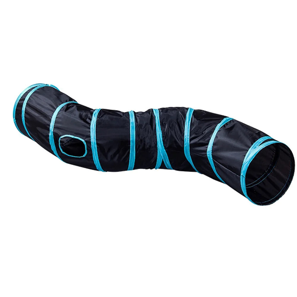 Foldable Crinkle Cat Tunnel — Multi-Way Play Tube
