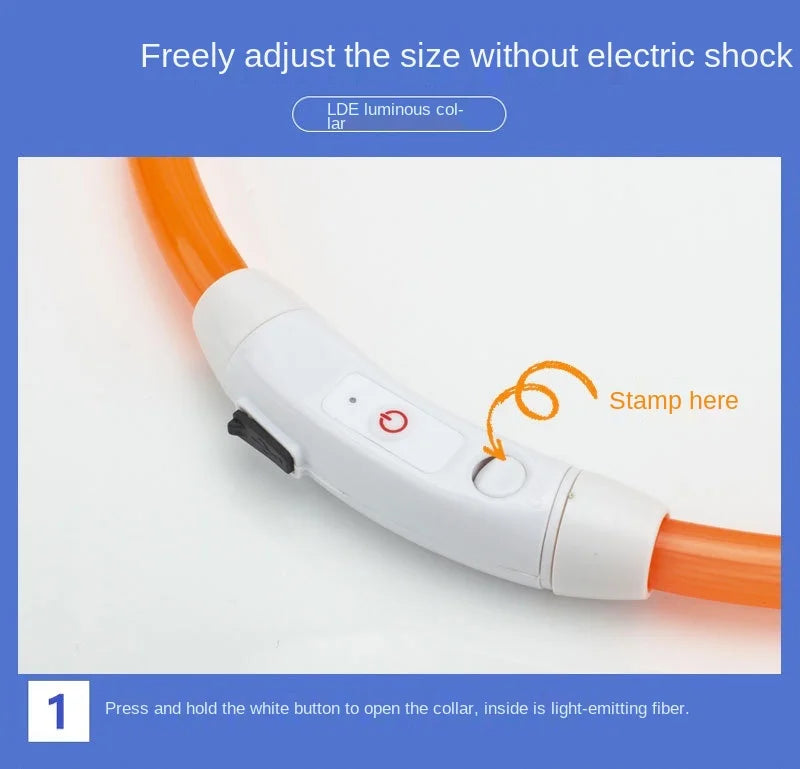 Iron Paw USB Rechargeable LED Safety Collar