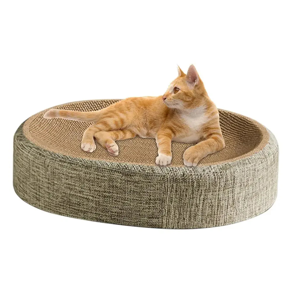 2-in-1 Sisal Cat Scratcher Bed — Furniture-Saving Lounger
