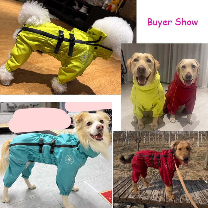 Iron Paw Waterproof Reflective Dog Raincoat