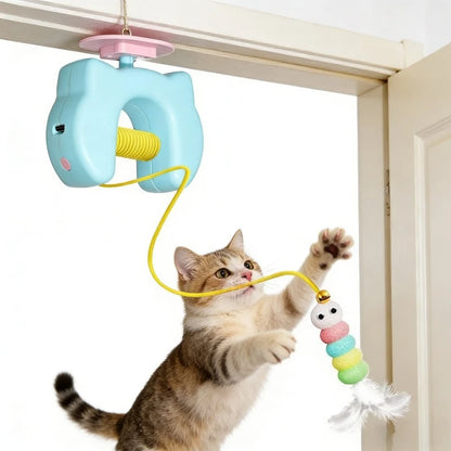 Electric Auto-Swing Cat Toy — Interactive Feather Teaser