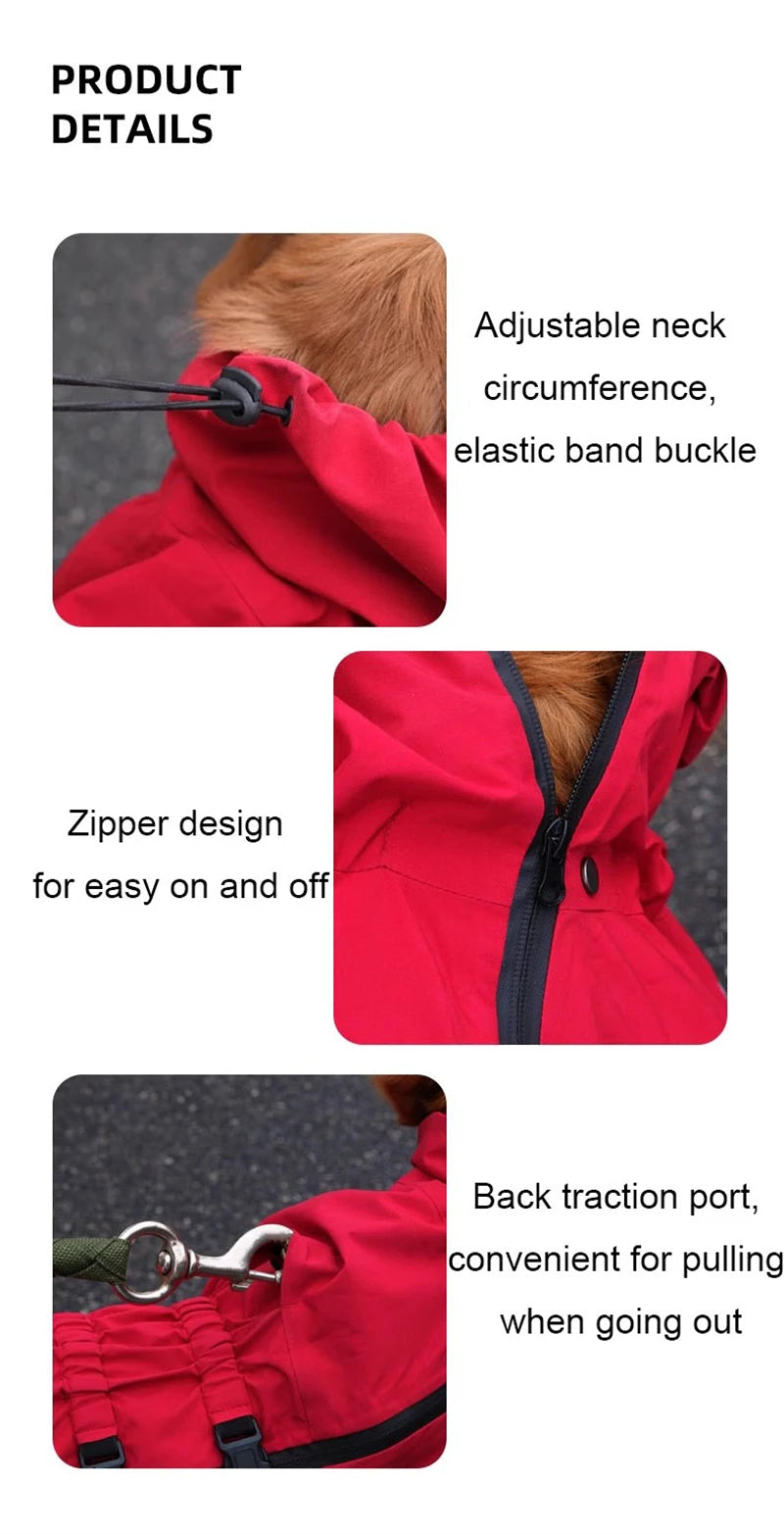 Iron Paw Waterproof Reflective Dog Raincoat