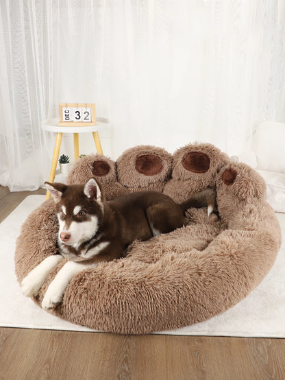 Iron Paw Fluffy Round Pet Bed