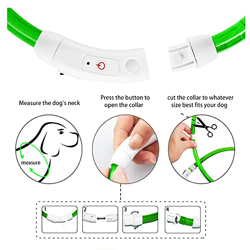 Iron Paw USB Rechargeable LED Safety Collar