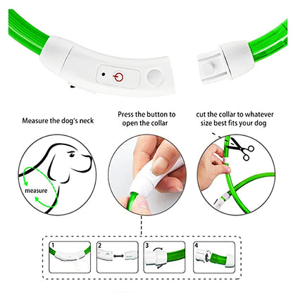 Iron Paw USB Rechargeable LED Safety Collar