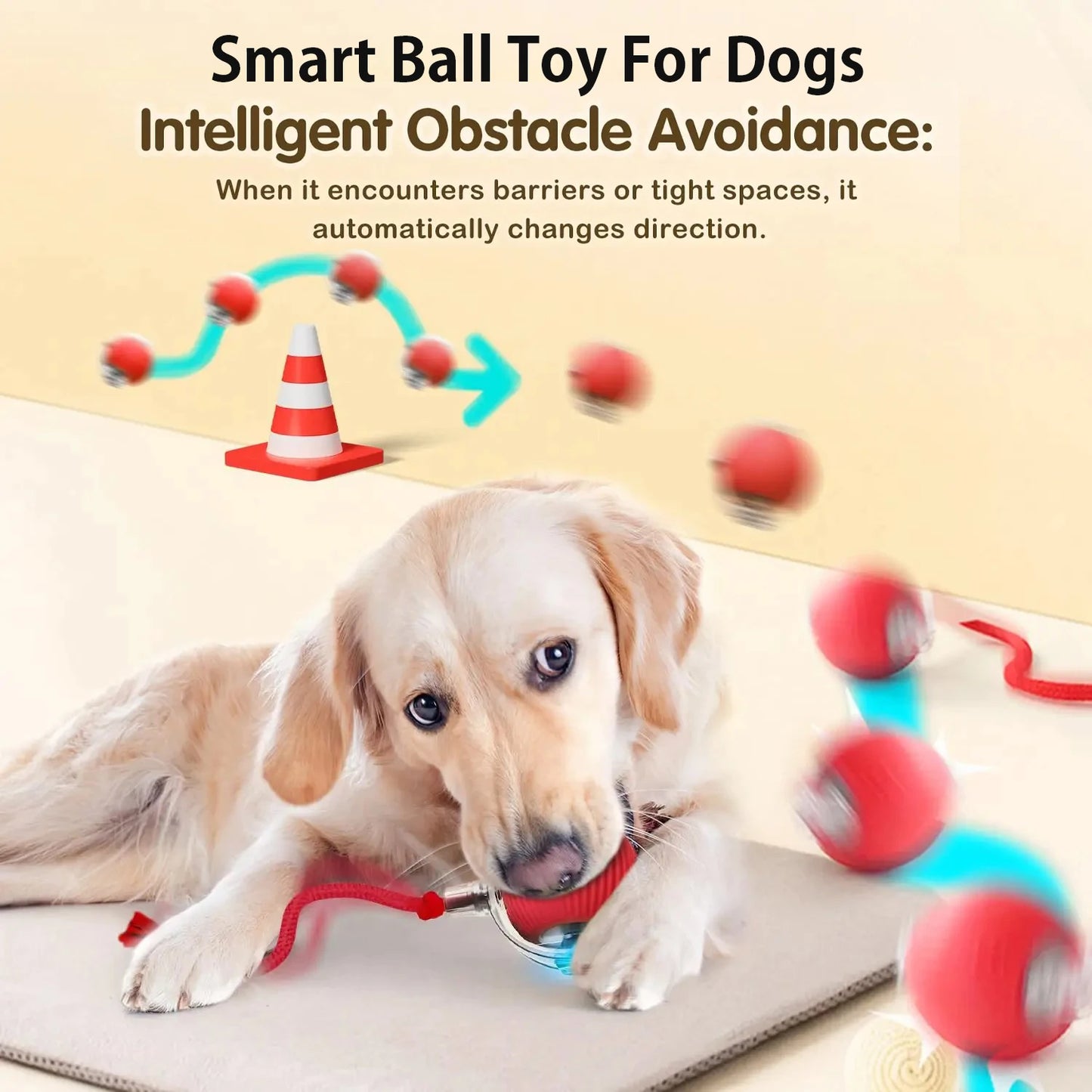 Iron Paw Smart Auto-Rolling Dog Ball