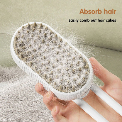 Iron Paw 3-in-1 Electric Steam Grooming Brush — Retractable Handle