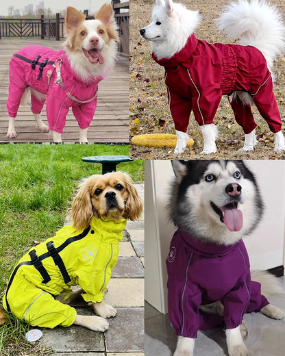 Iron Paw Waterproof Reflective Dog Raincoat