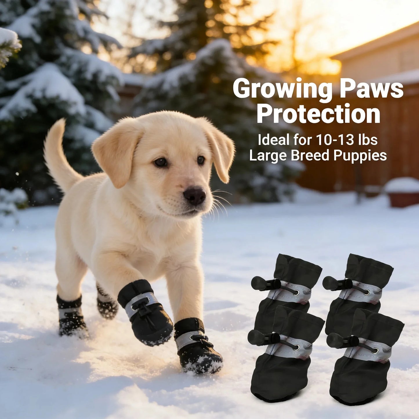 Waterproof Anti-Slip Puppy Shoes — Small Dog Boots