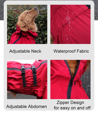 Iron Paw Waterproof Reflective Dog Raincoat